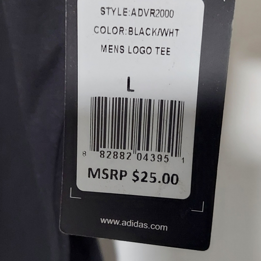 T1-Adidas Men's Black Golf T-Shirt Size Large - Picture 3 of 4